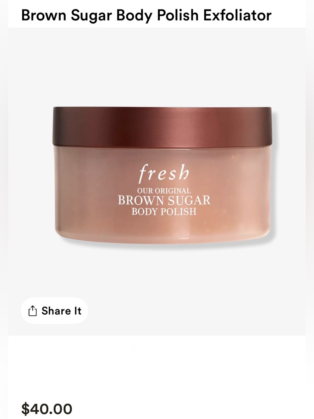 fresh Brown Sugar Body Polish Exfoliator 8.46oz - Picture 2 of 7